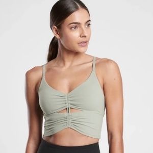 Athleta Cinch Longline Sage Bra A-C